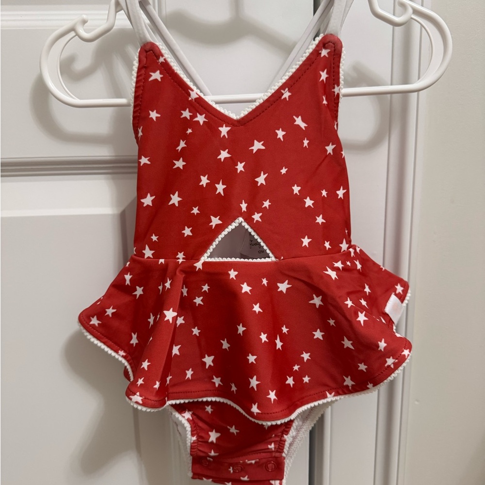 SweetHoney Morgan Skirted One Piece - Red Stars